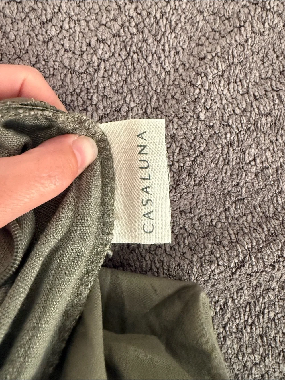 Casaluna full/Q Duvet Cover in forest green